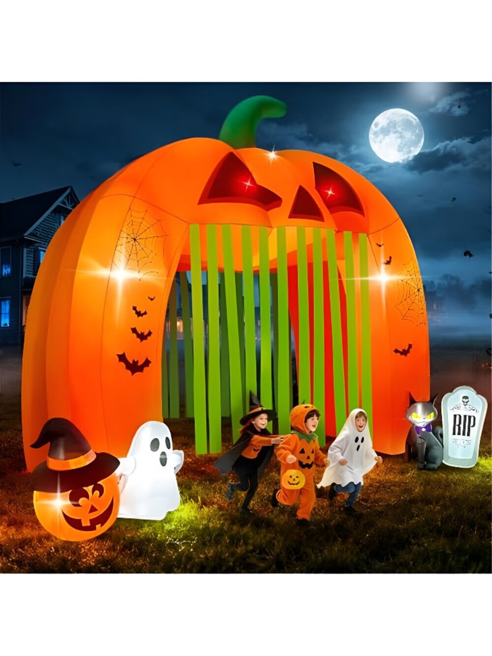 12FT Halloween Inflatables Archway Pumpkin Haunted House